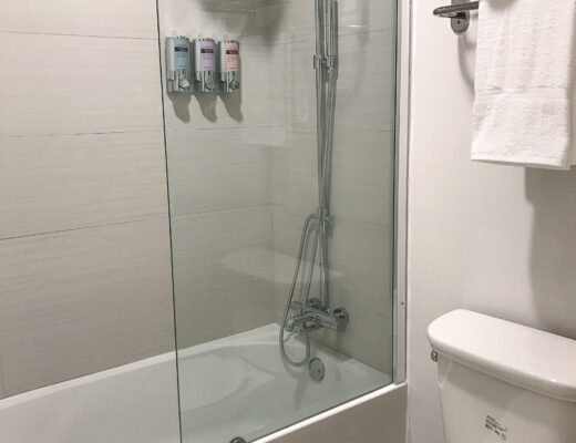 detail of modern hotel shower